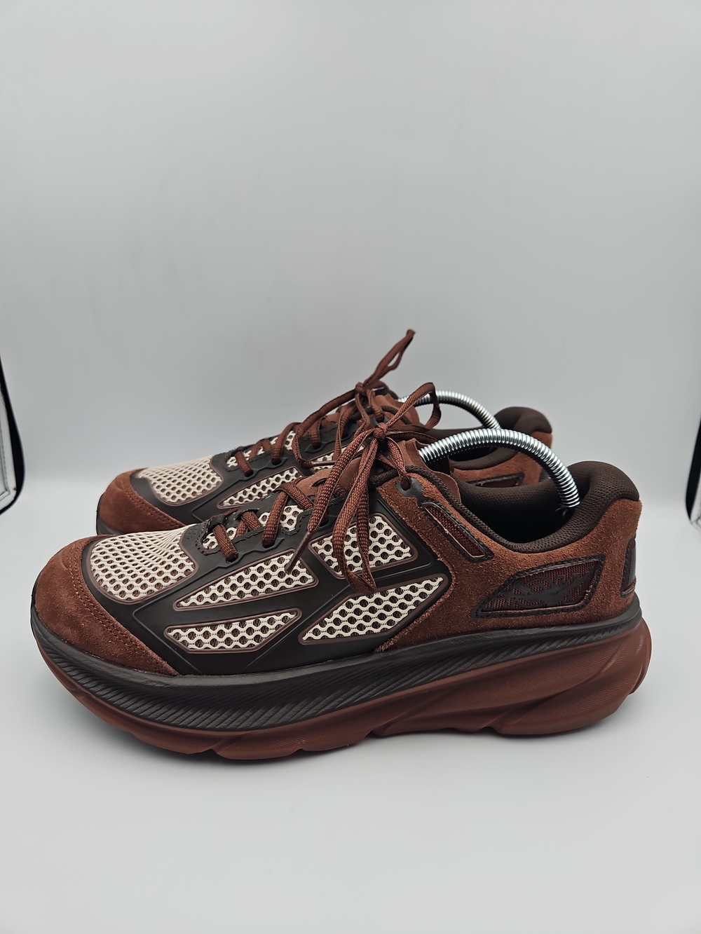 Hoka One One Brown and Beige Trail Running Shoes
